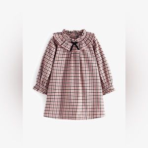 NEXT Elegant Gingham Collar Dress